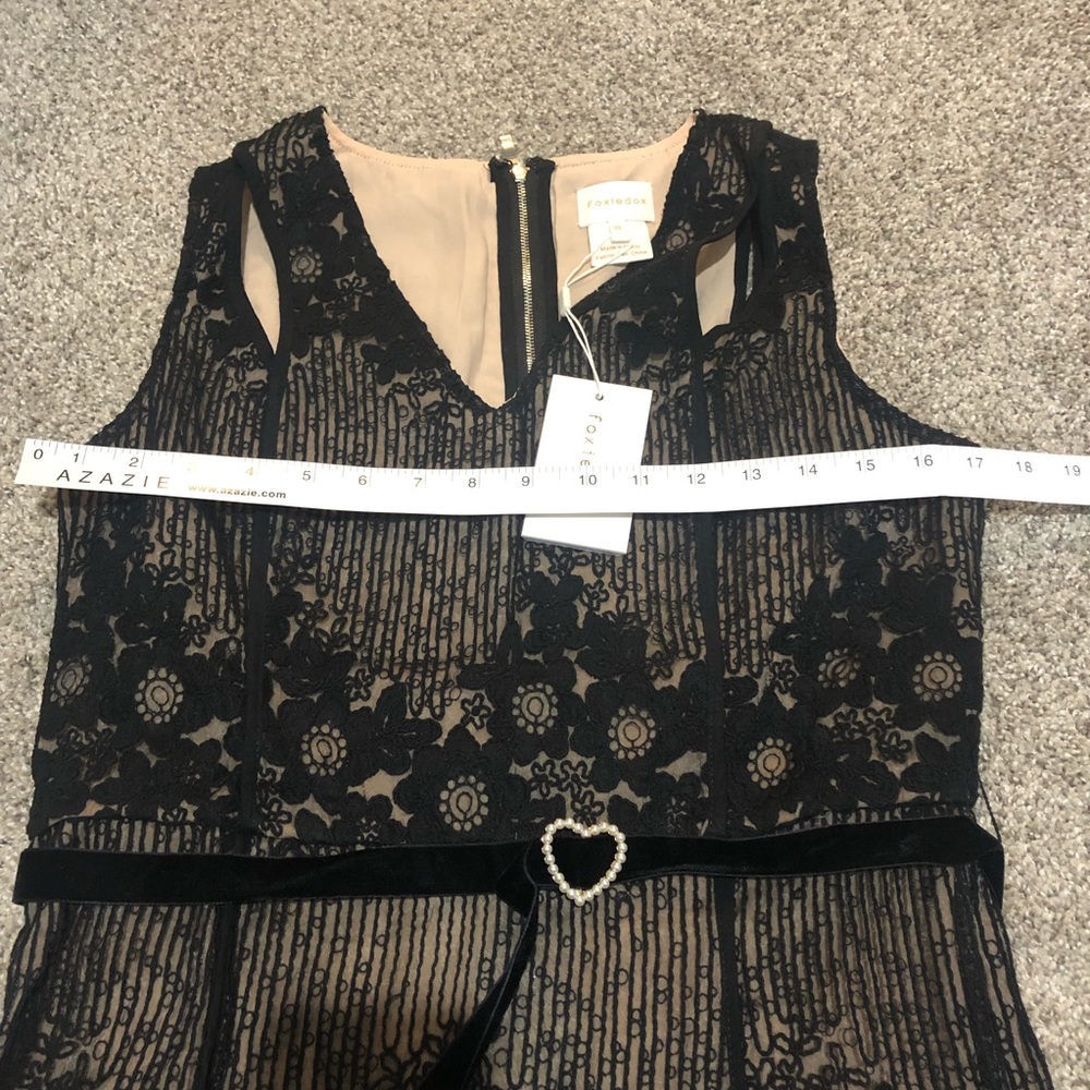 🦋🌙 NWT FOXIEDOX x ANTHROPOLOGIE | Asha Black Lace Dress - Picture 15 of 15